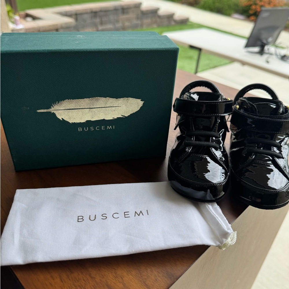 Buscemi Black Patent Leather Sneakers